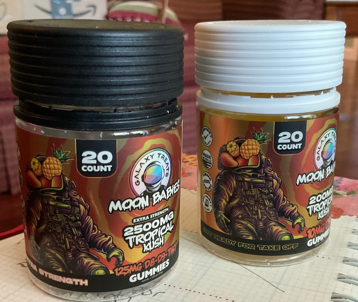 Customer photo review of Tropical Kush D9 Gummies