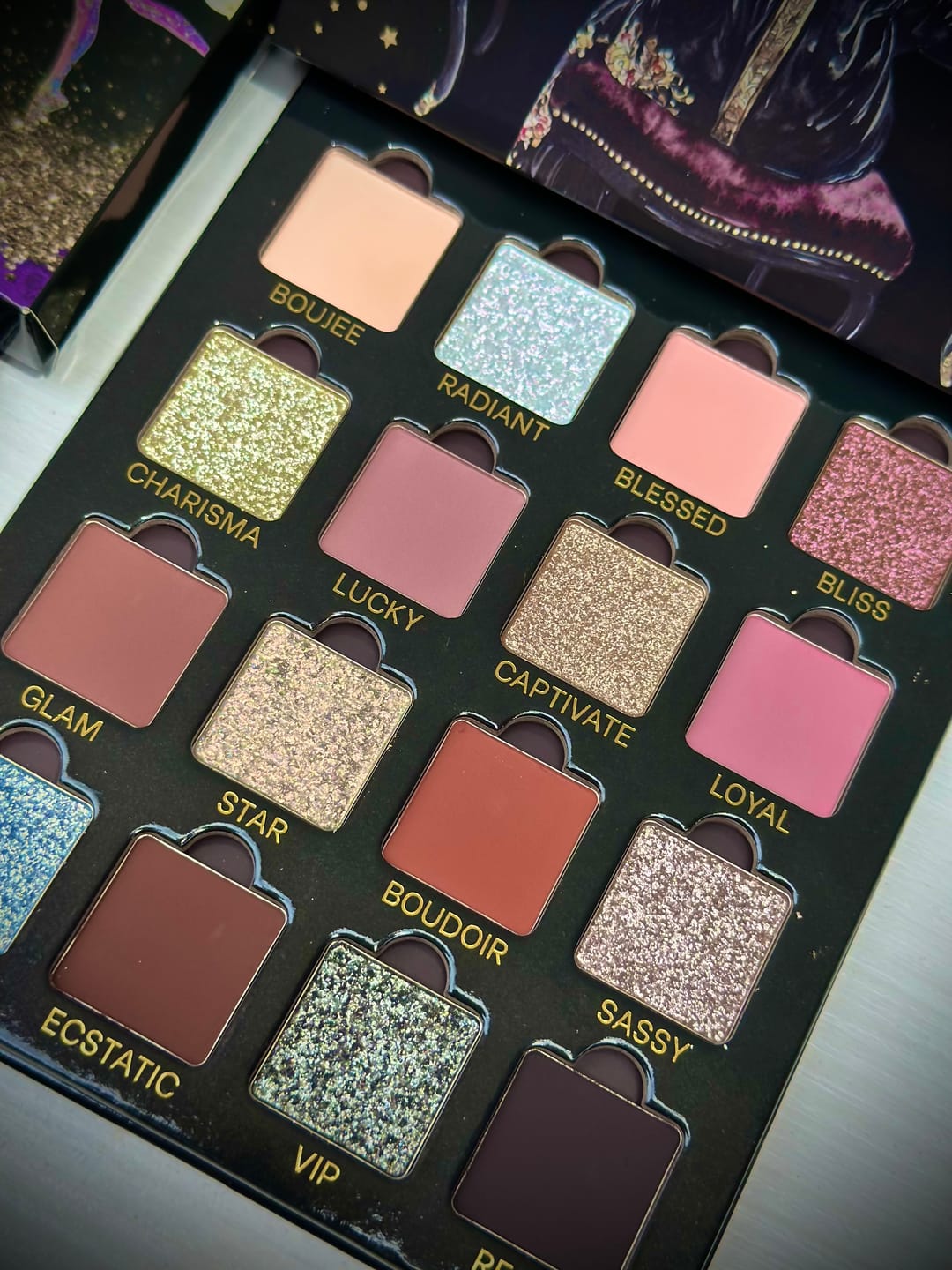 Customer photo review of Boujee Boudoir Neutral Glam Eyeshadow Palette