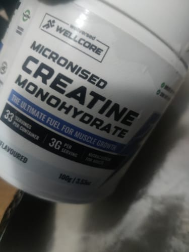 Customer photo review of Wellcore - Micronised Creatine Monohydrate (100g, 33 Servings)