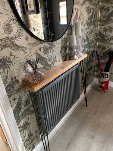 Customer photo review of Console Table 15cm Depth | Hairpin Leg