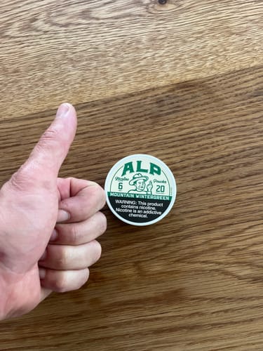 Customer photo review of Mountain Wintergreen Nicotine Pouches