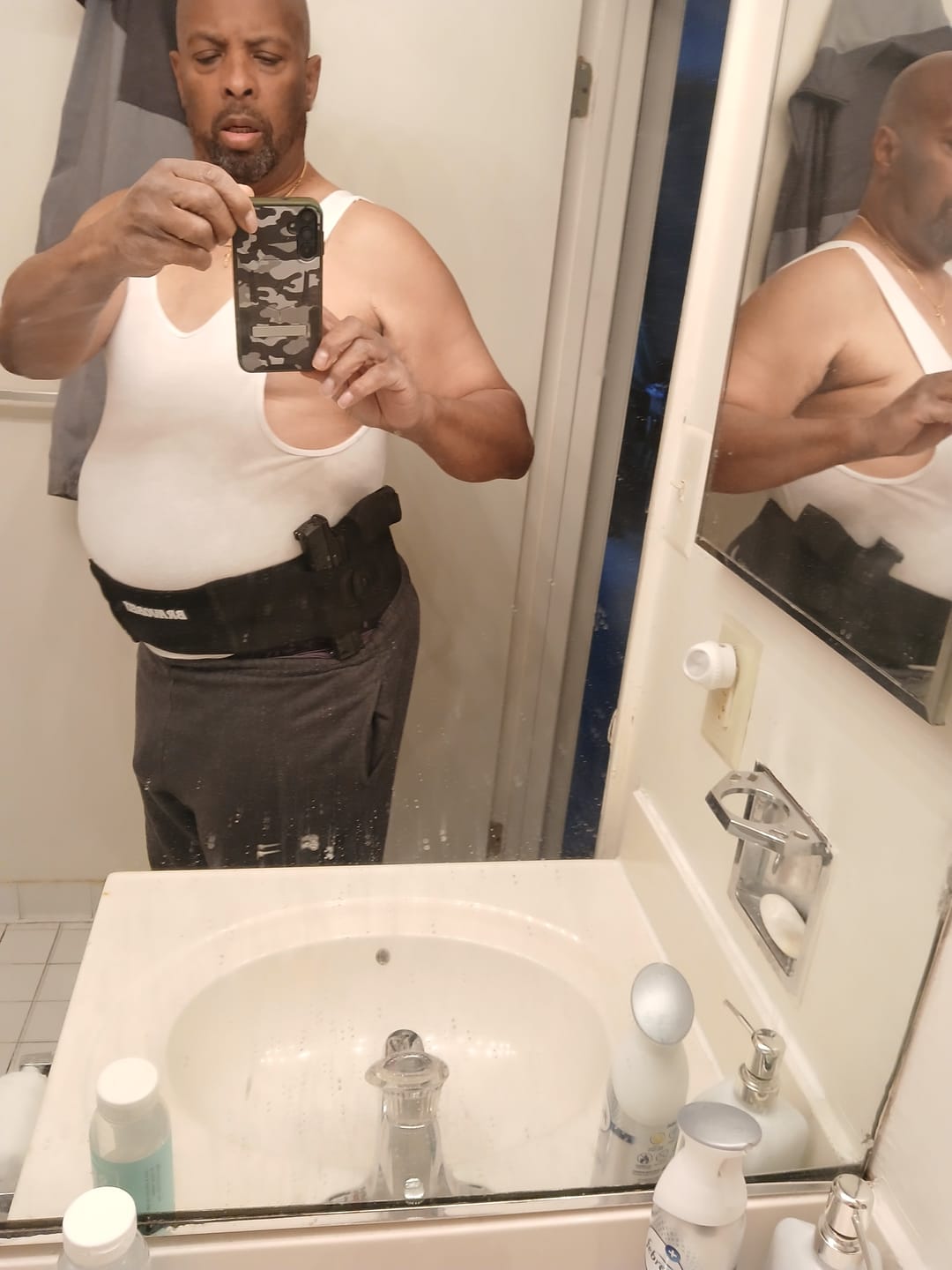Customer photo review of BravoBelt Belly Band Holster for Concealed Carry - Unisex - Black