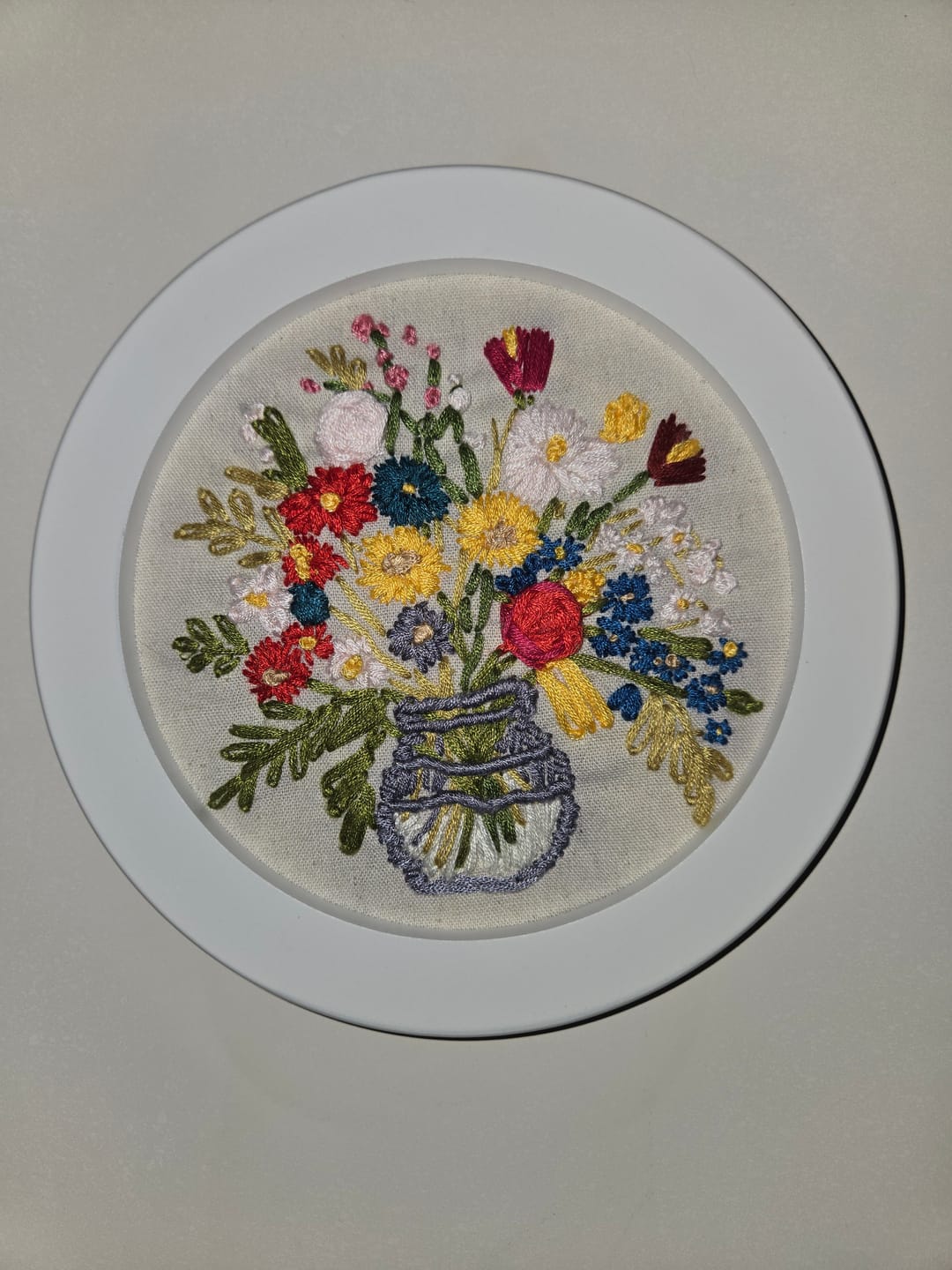 Customer photo review of Rubbyoo Embroidery Kit-A Vase Of Flowers