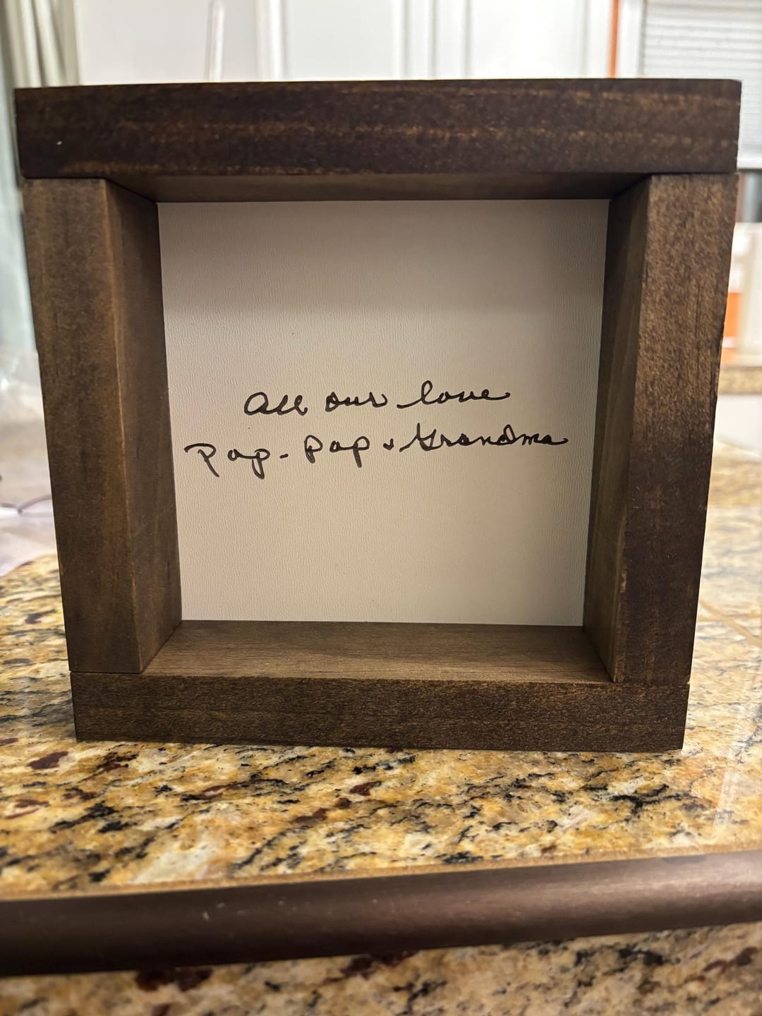 Customer photo review of Custom Handwriting Sign - Memorial Keepsake