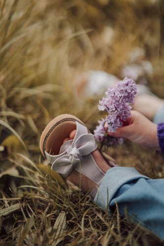 Customer photo review of Bow Sandal - Iris Patent