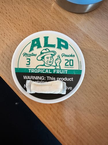 Customer photo review of Tropical Fruit Nicotine Pouches