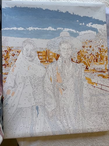 Customer photo review of Custom Paint by Numbers Kit