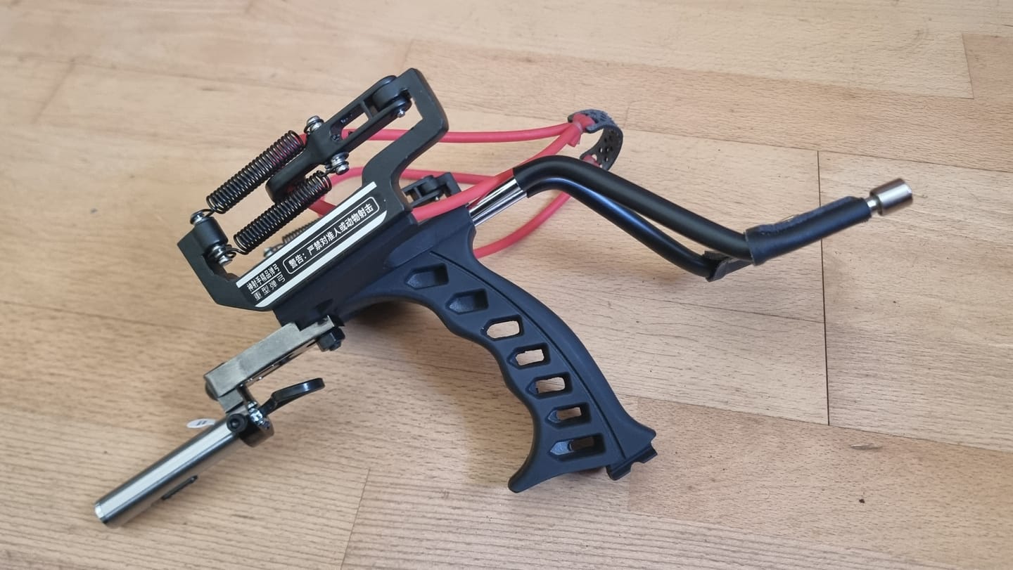Customer photo review of Striker - Professional Hunting Slingshot With Wrist Rest