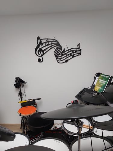 Customer photo review of Décoration Murale en Métal - Notes de musique