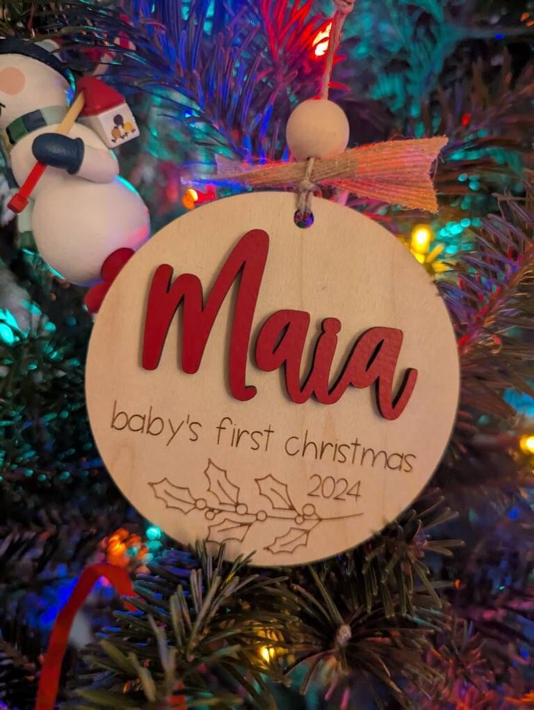Customer photo review of Baby's First Christmas Ornament 2025