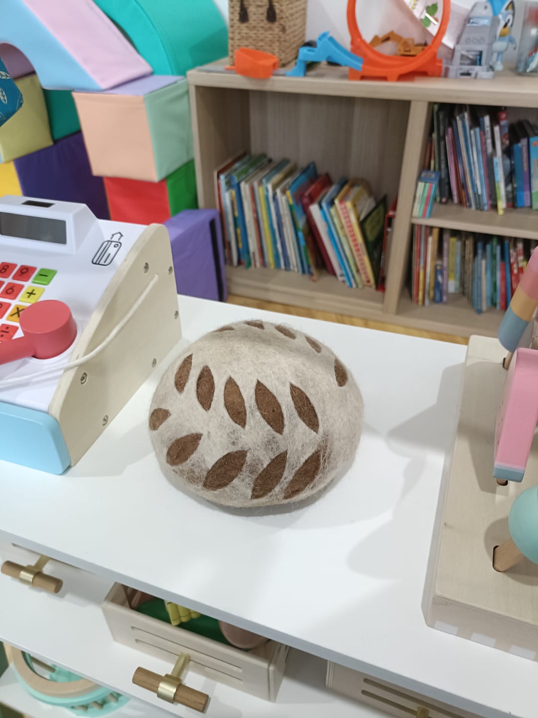 Customer photo review of Felt Sourdough Bread with Leaf Cut