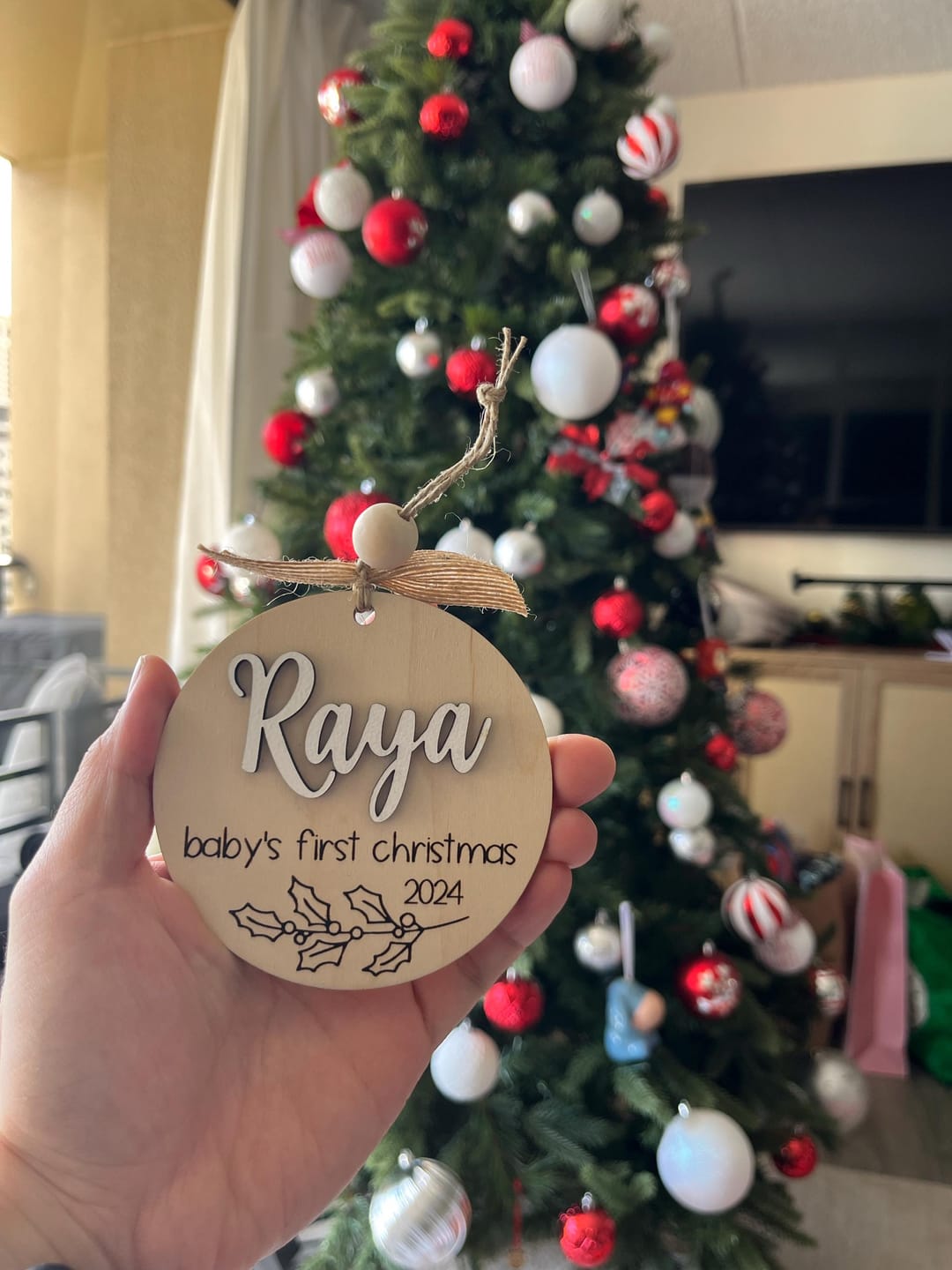 Customer photo review of Baby's First Christmas Ornament 2025