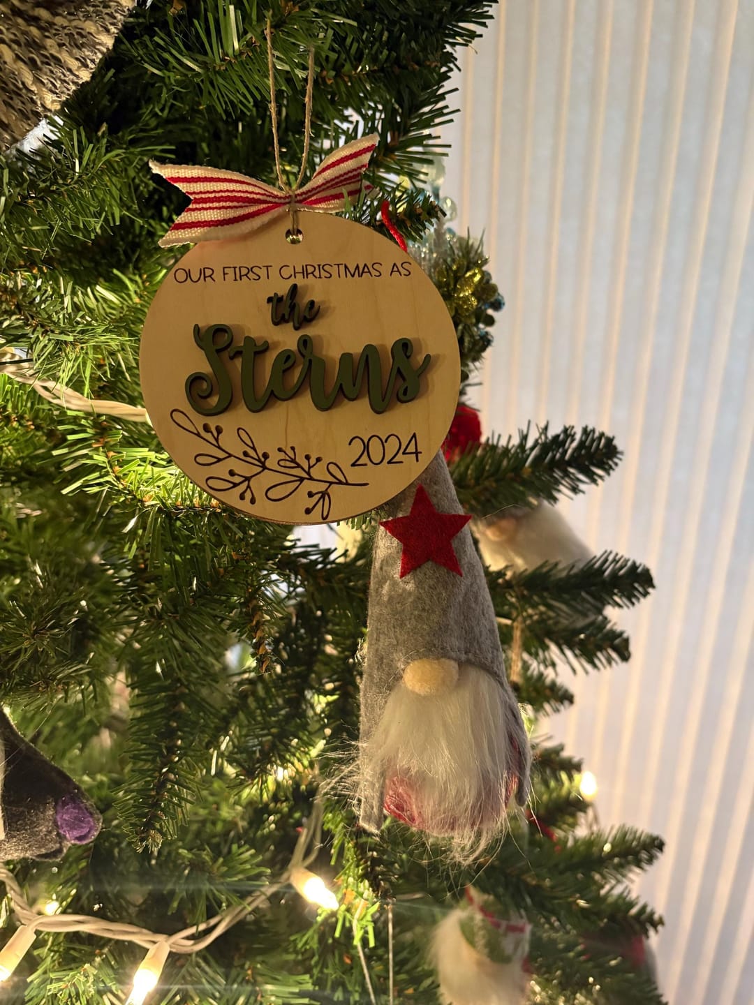 Customer photo review of Our First Christmas Married Ornament 2025