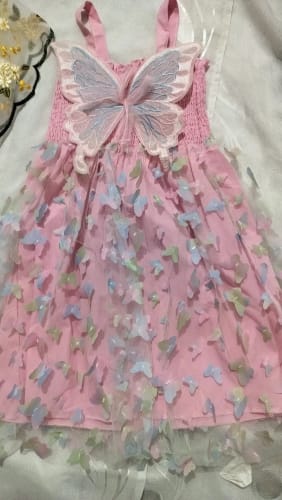 Customer photo review of Floral Butterfly Tulle Dress