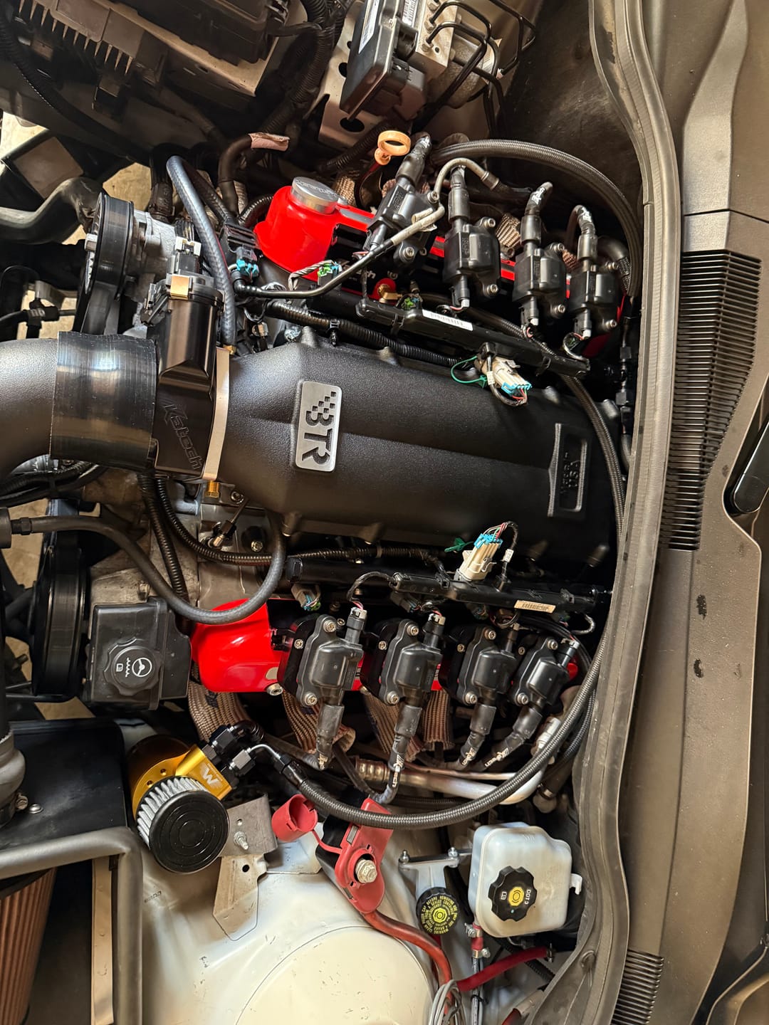 Customer photo review of Motion Raceworks Top Loader Billet Oil Catch Can Gold Anodized ( Dual 10 AN Port )