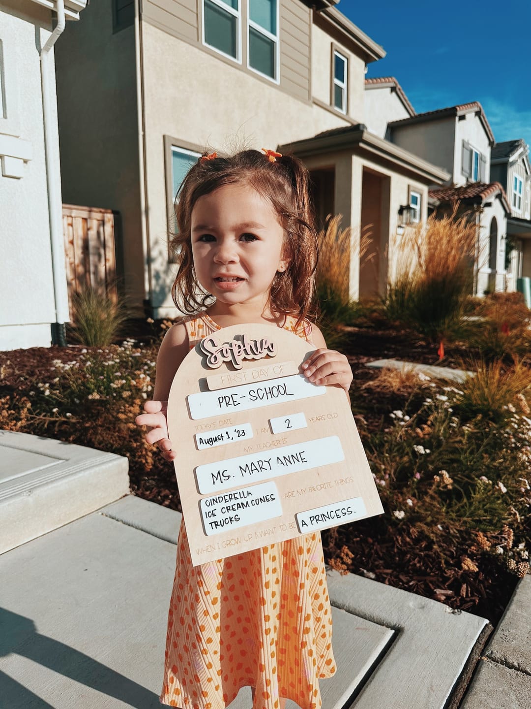 Customer photo review of First Day of School Sign