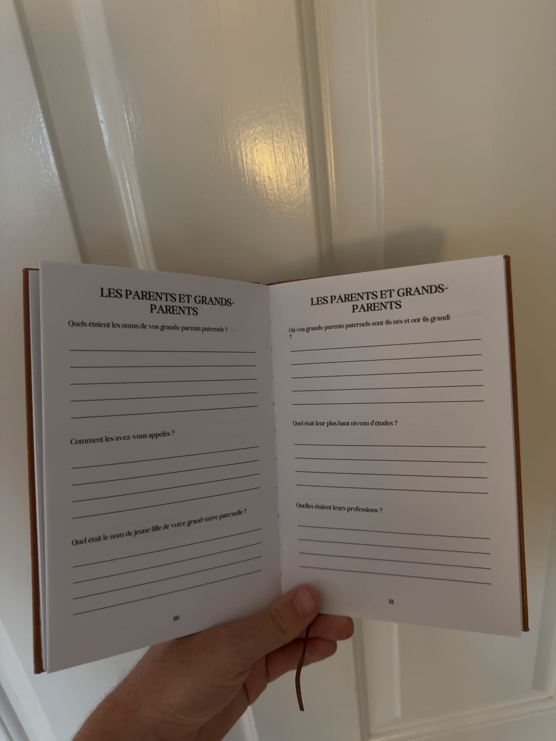 Customer photo review of Journal Guidé – Les Souvenirs de Papa