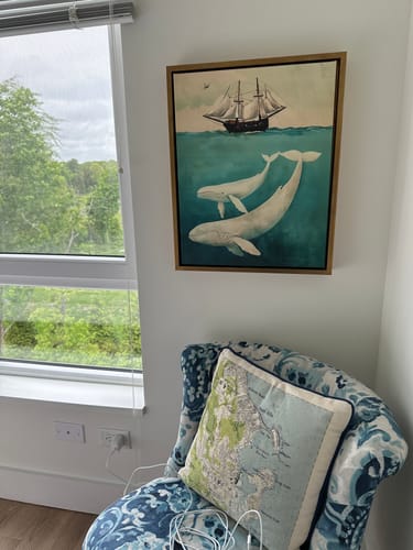 Customer photo review of White Whale & Calf Print