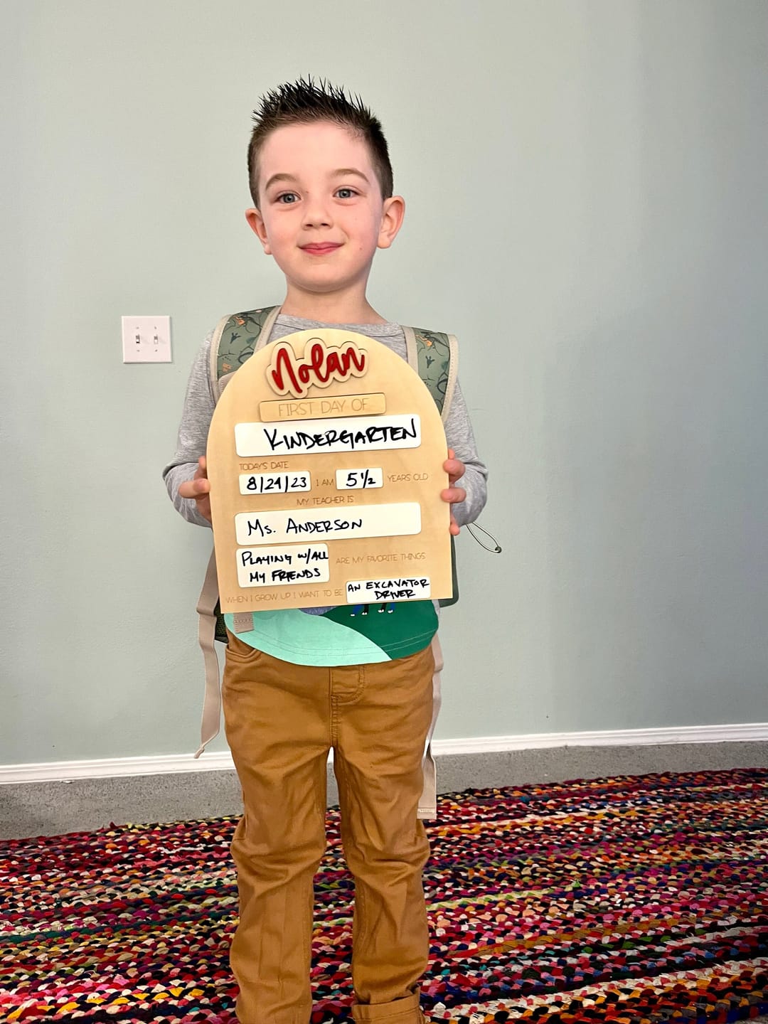 Customer photo review of First Day of School Sign