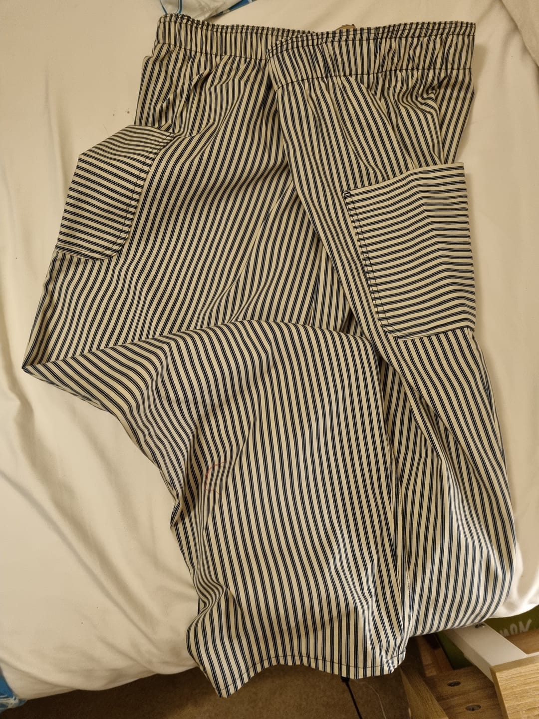 Customer photo review of Ticking Stripes Rose & Hubble Cotton Poplin Fabric