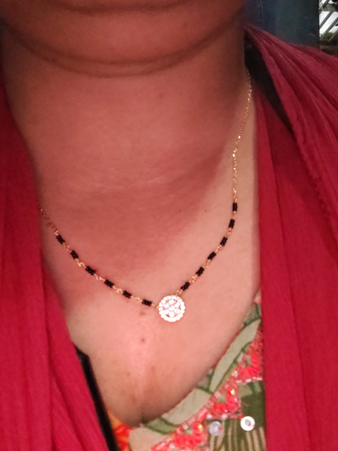 Customer photo review of Ekansha Diamond Mangalsutra | BIS Hallmarked | 18k Gold Vermeil