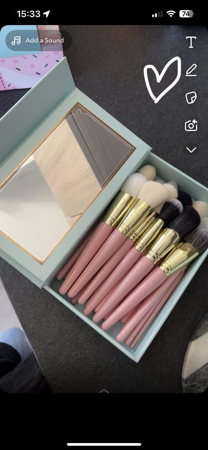 Customer photo review of P.Louise Precise With My Destiny Makeup Brush Set