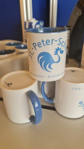 Customer photo review of TassenExpress - Becher Keramik Tasse mit Logo bedruckt 325ml Firmenlogo