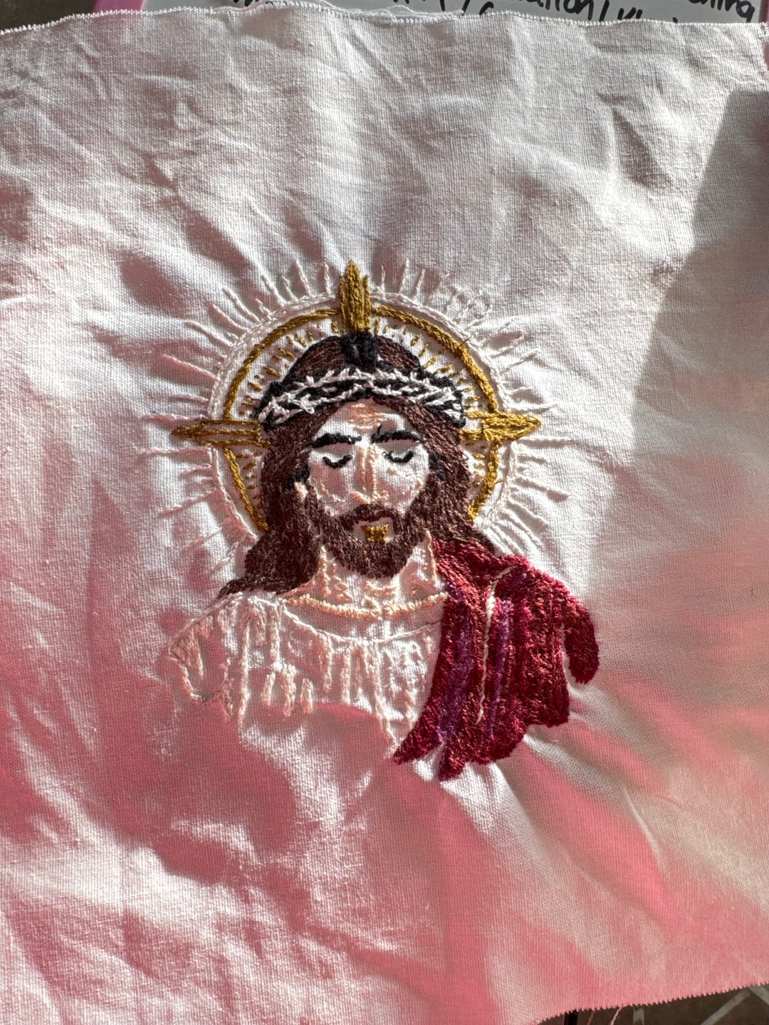 Customer photo review of Rubbyoo Embroidery Kit - Jesus Is King