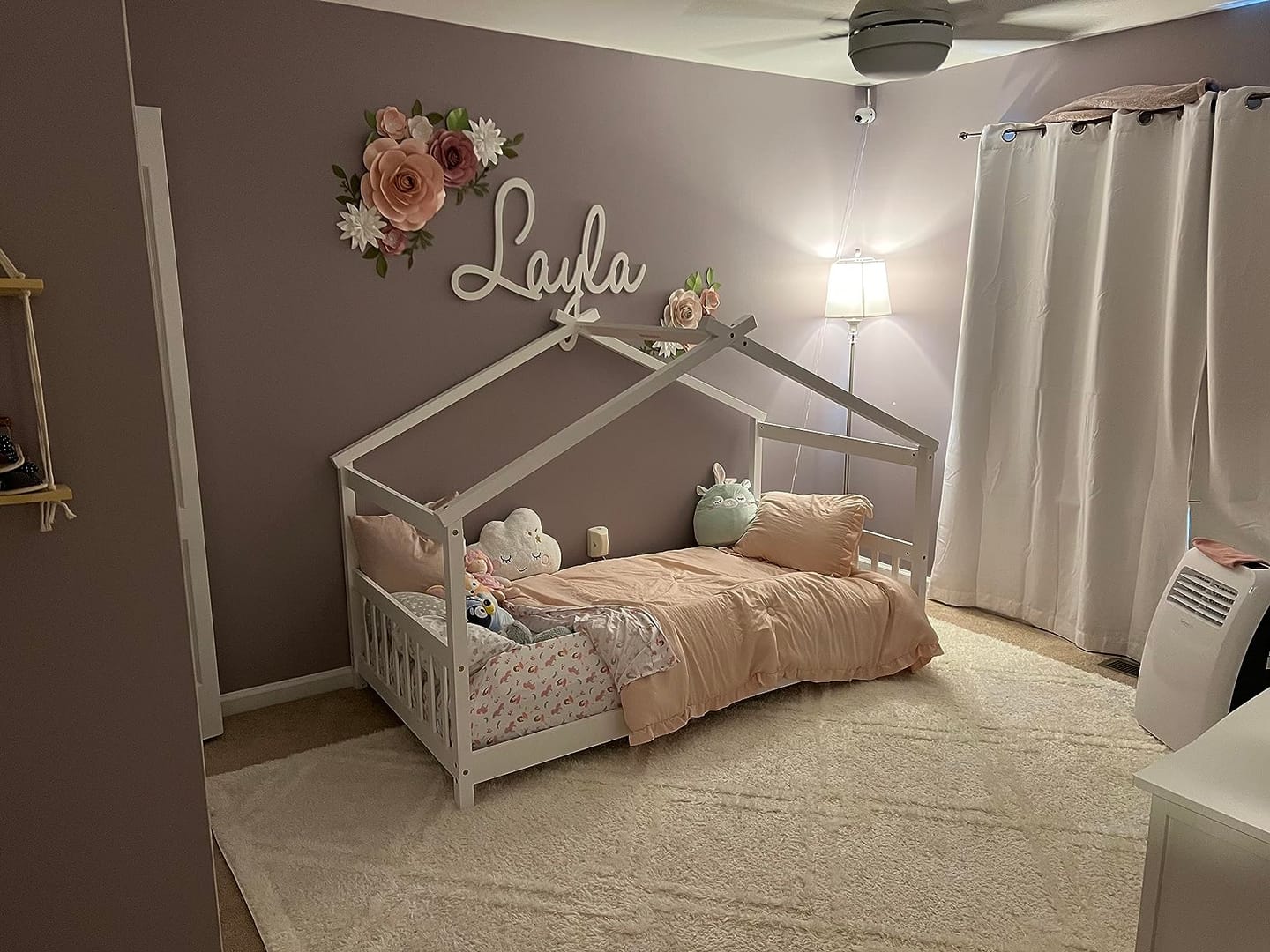 Customer photo review of Toddler House Floor Bed - TWIN SIZE