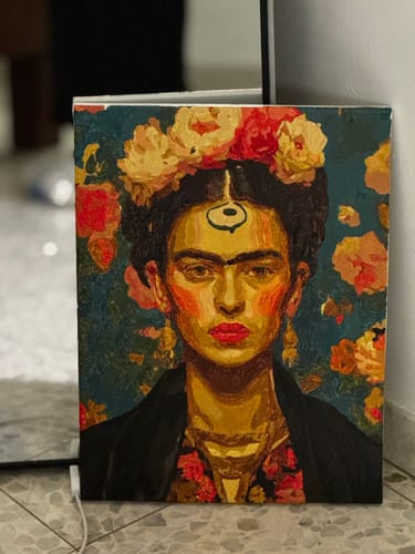 Customer photo review of צביעה לפי מספרים - ציור פרידה קאלו