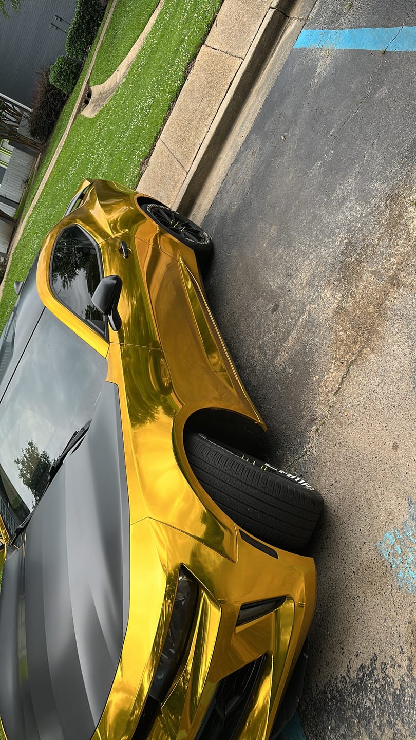 Customer photo review of Mirror Chrome Gold Vinyl Wrap