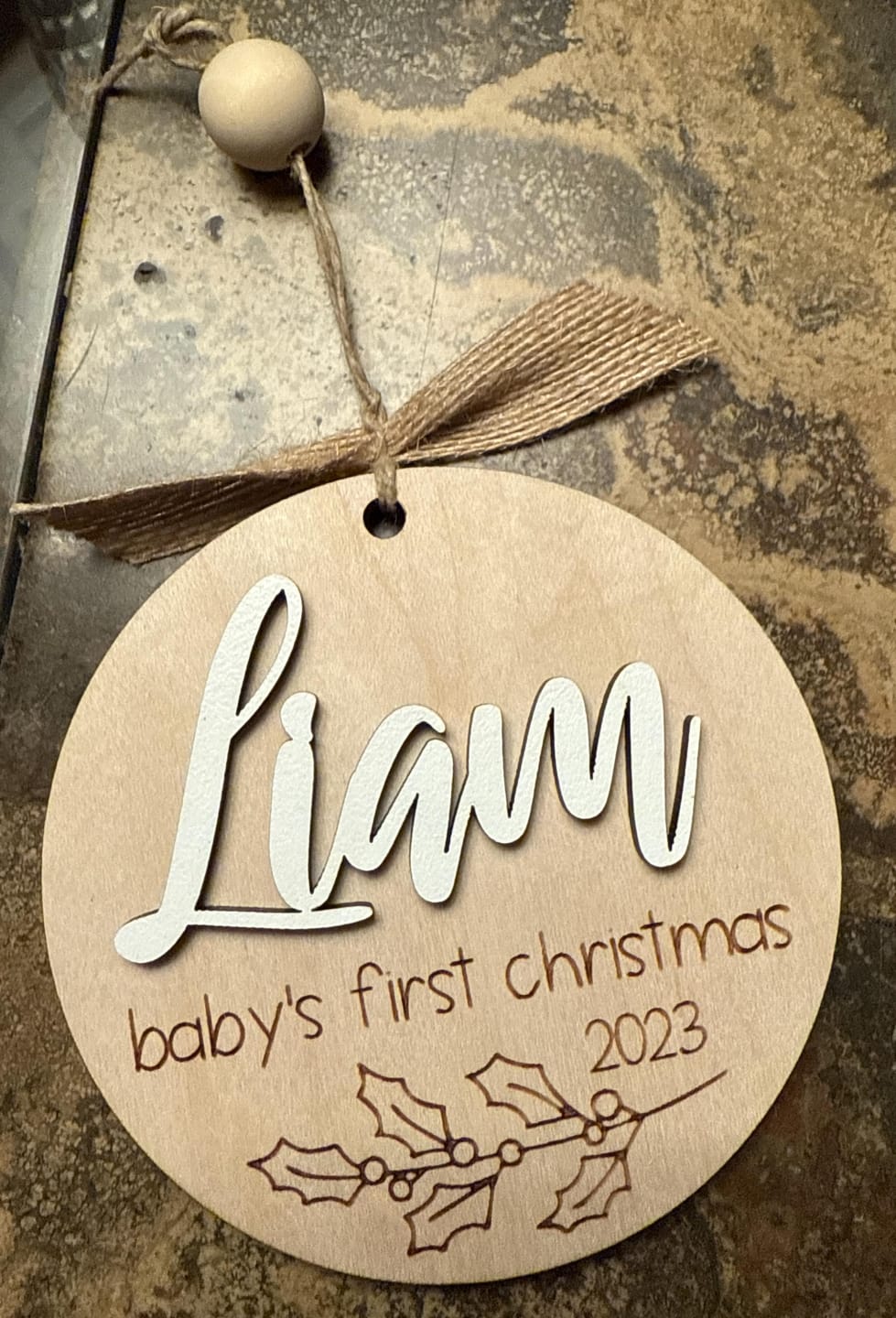 Customer photo review of Baby's First Christmas Ornament 2025