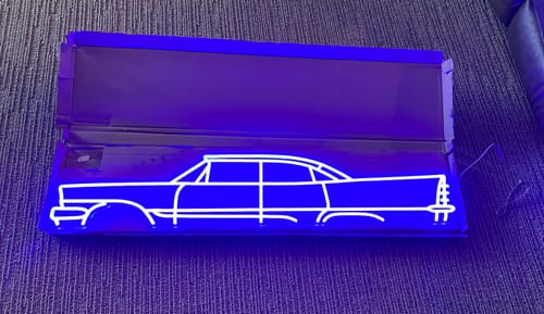 Customer photo review of Your Custom Neon Silhouette