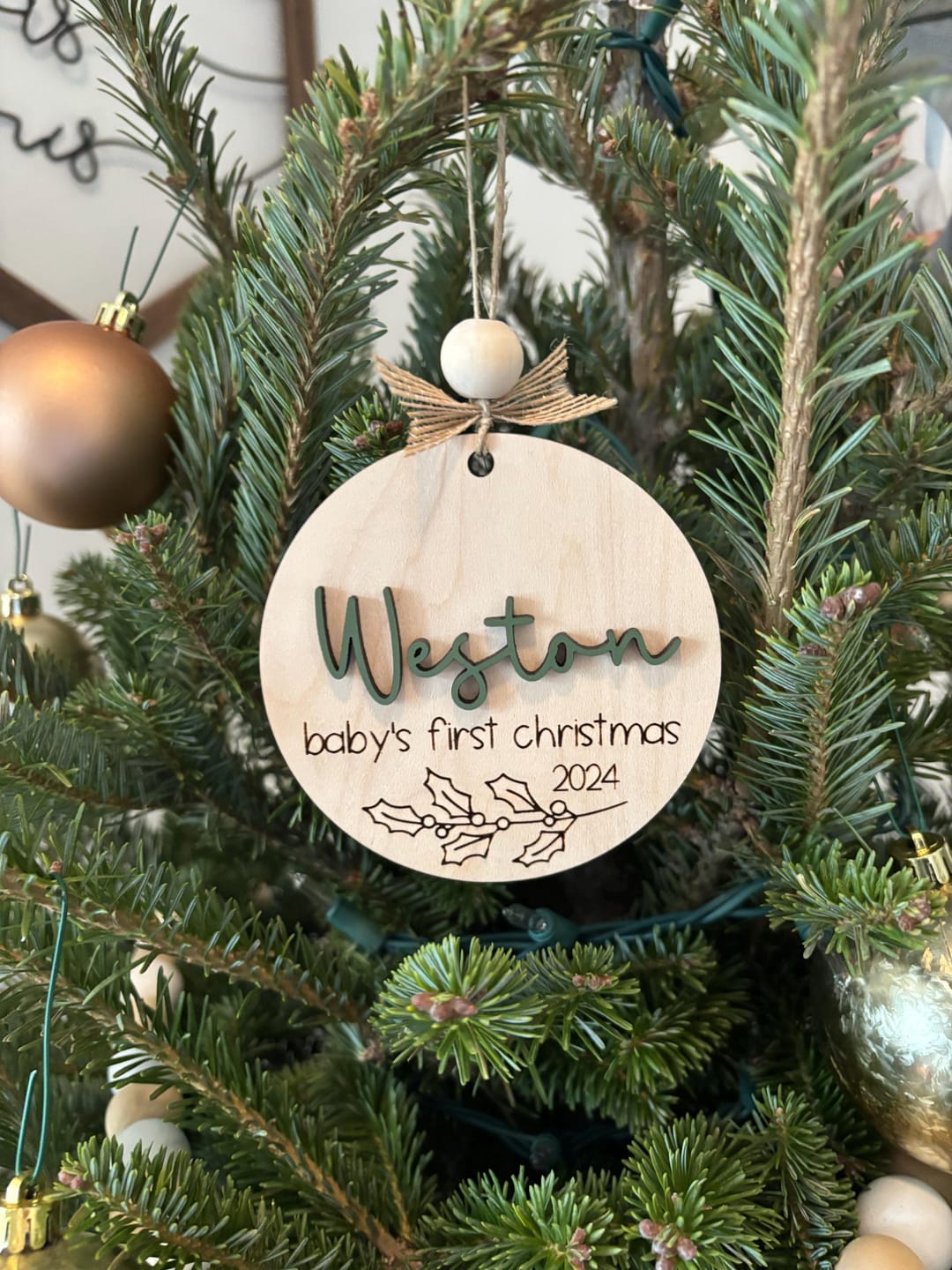 Customer photo review of Baby's First Christmas Ornament 2025