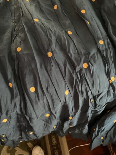 Customer photo review of Retro Coffee Dot Print Pockets Linen Skirt Summer