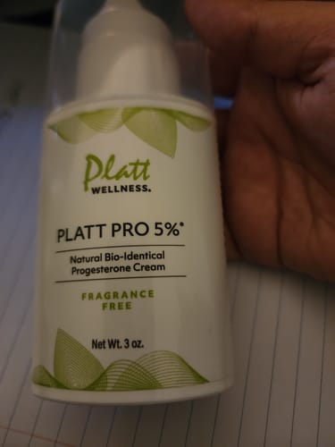 Customer photo review of Platt Pro 5% Fragrance Free Progesterone (Previously Dr. Platt’s PRO MAX 5%)