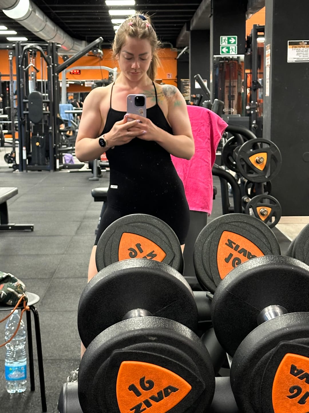 Customer photo review of Jumpsuit Corta Teti Bretelline Nero