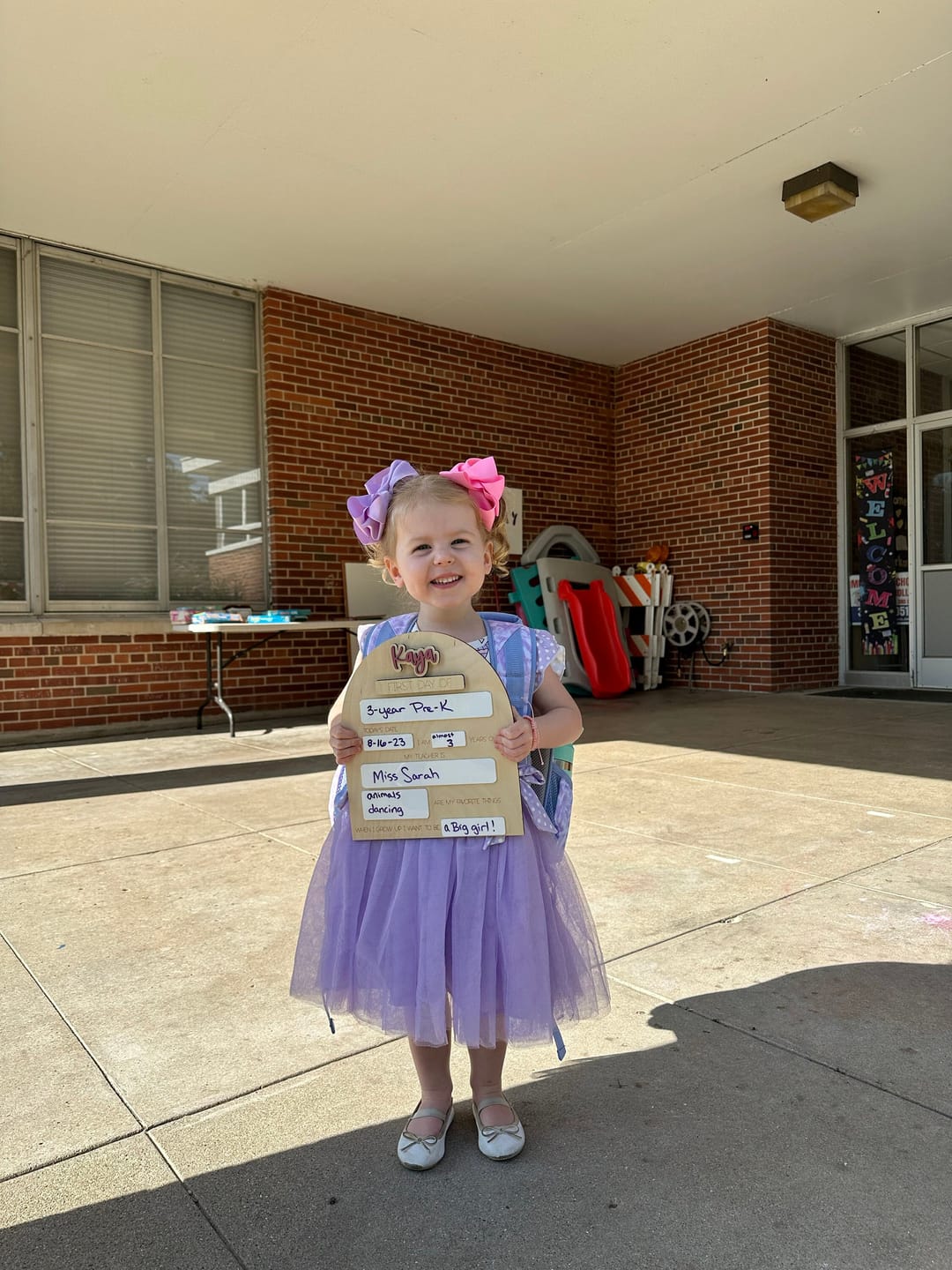 Customer photo review of First Day of School Sign