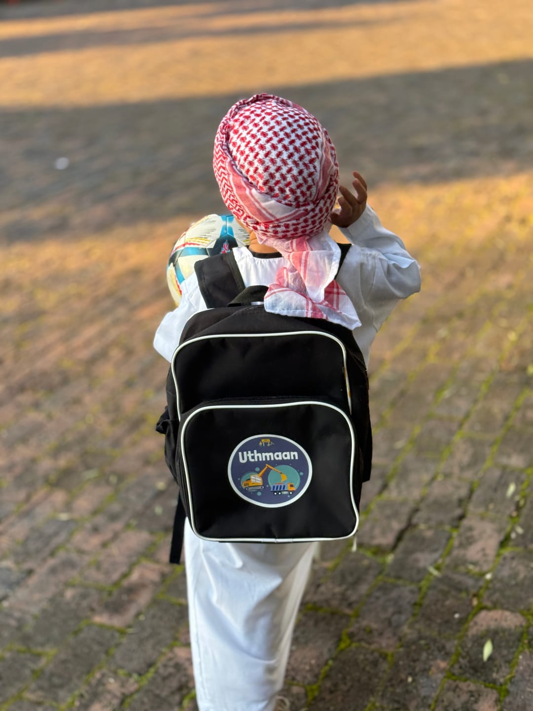 Customer photo review of Black Kiddies Backpack - Designer themes