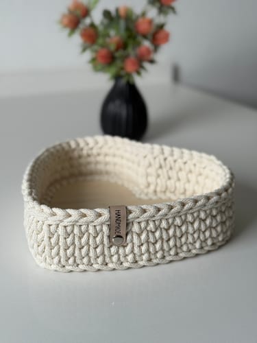 Customer photo review of Label-Set "HANDMADE" - Creme - CS0018 - für Häkelkörbe etc.