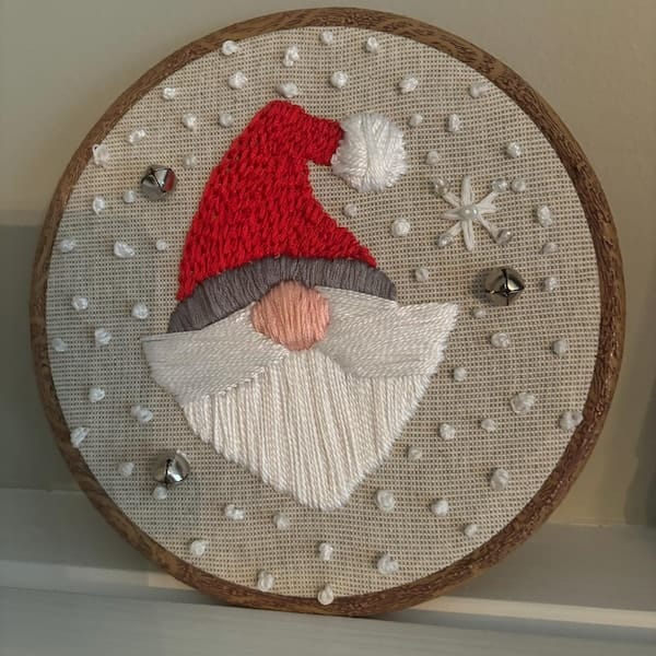 Customer photo review of Rubbyoo Embroidery Kit - Christmas Gnome