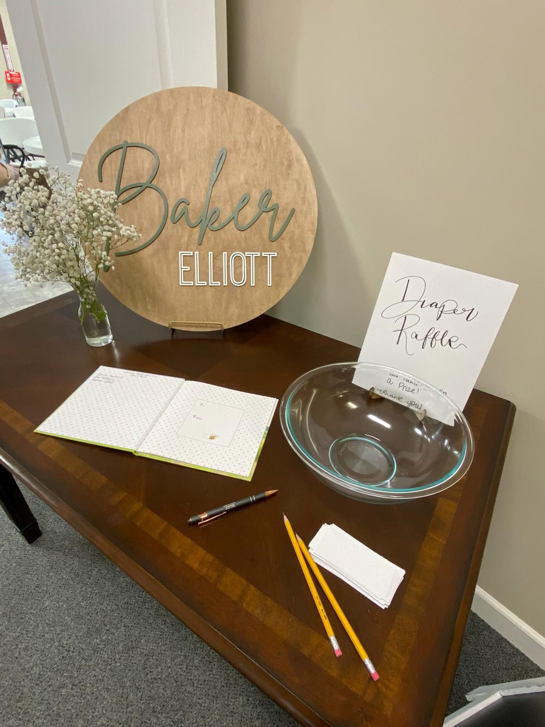 Customer photo review of Round Nursery Name Sign