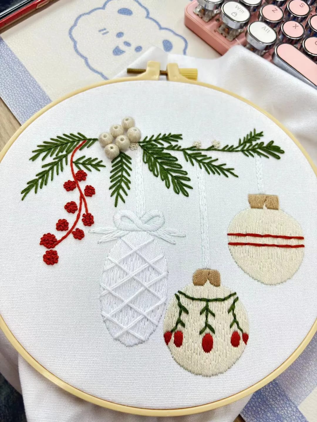 Customer photo review of Rubbyoo Embroidery Kit - Merry Christmas