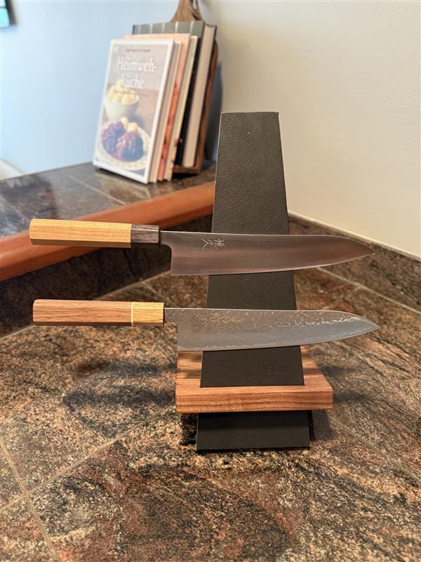 Customer photo review of Black Leather Tilt Stand