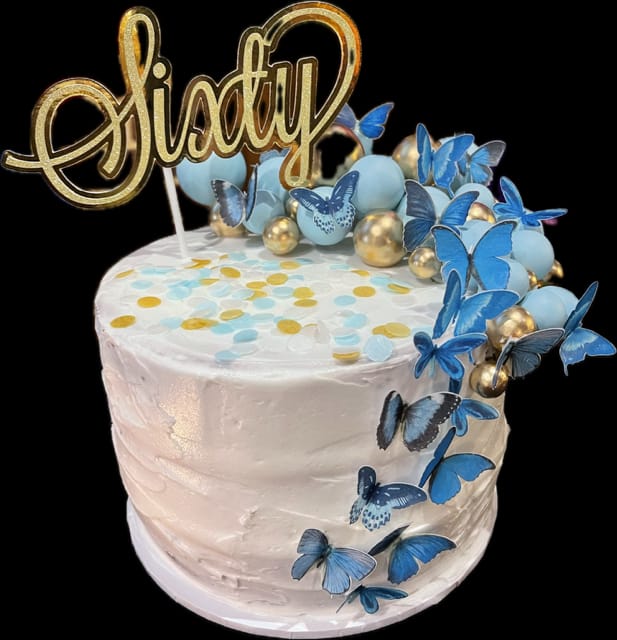 Customer photo review of Blue Edible Wafer Butterflies - Medium - 32pcs