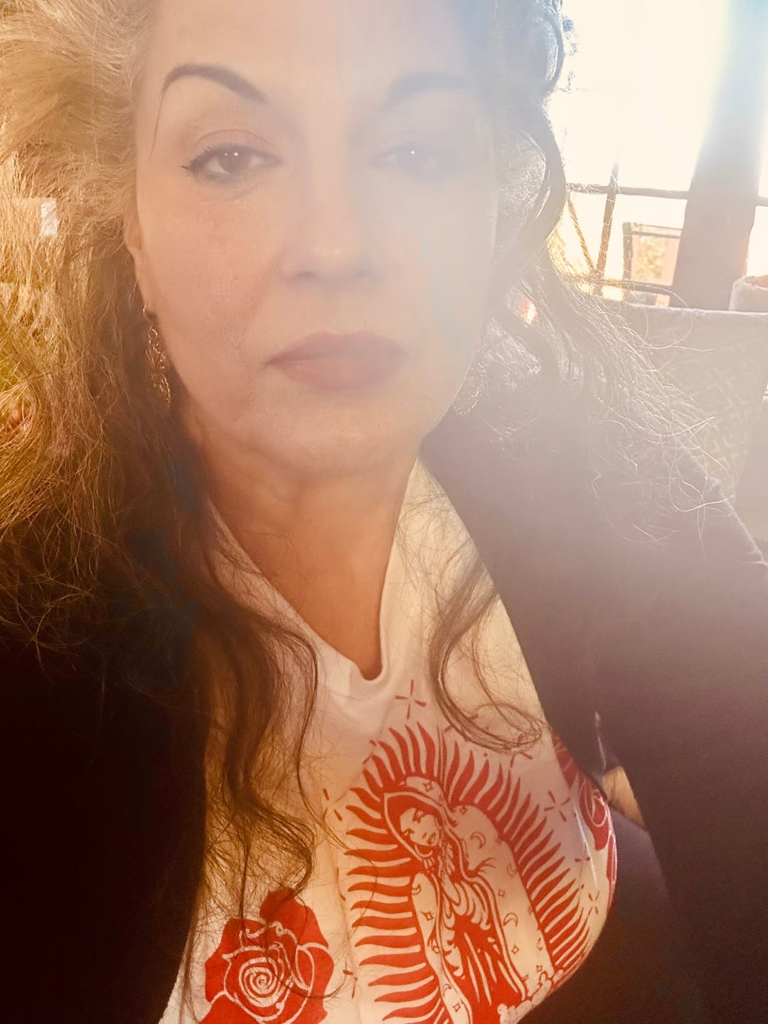 Customer photo review of Guadalupana Flowy Muscle Tank