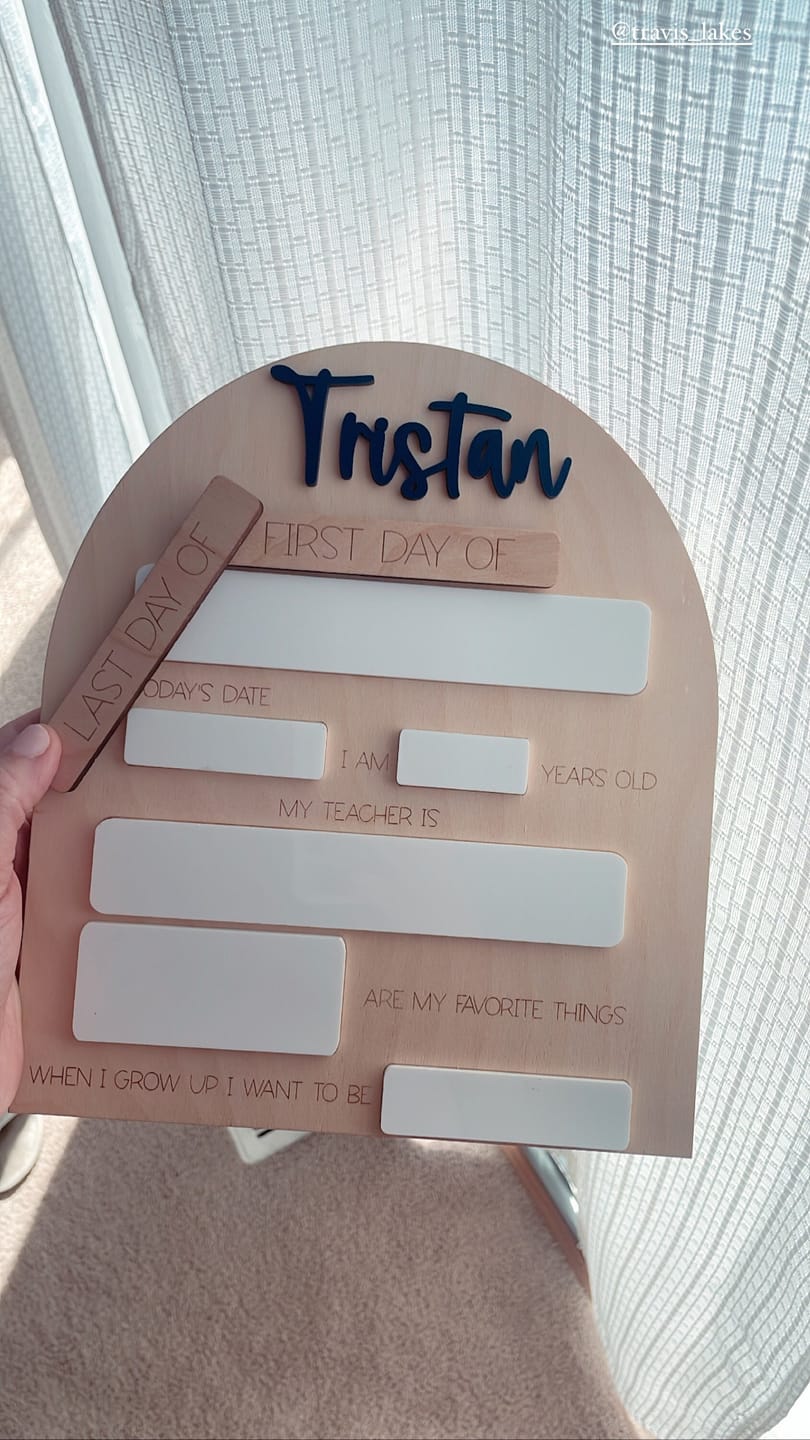 Customer photo review of First Day of School Sign