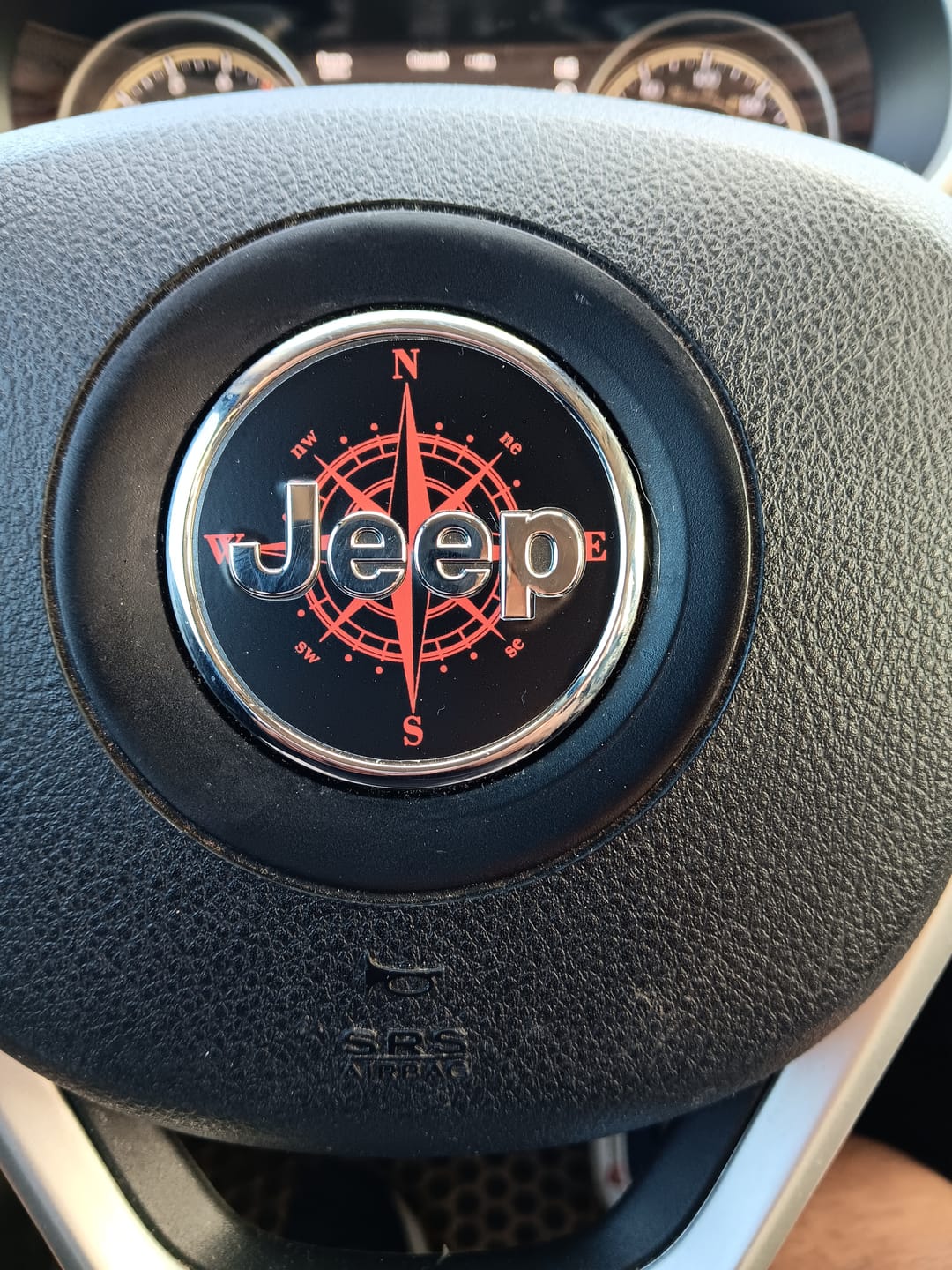 Customer photo review of Compass Steering Wheel Decal for Jeep
