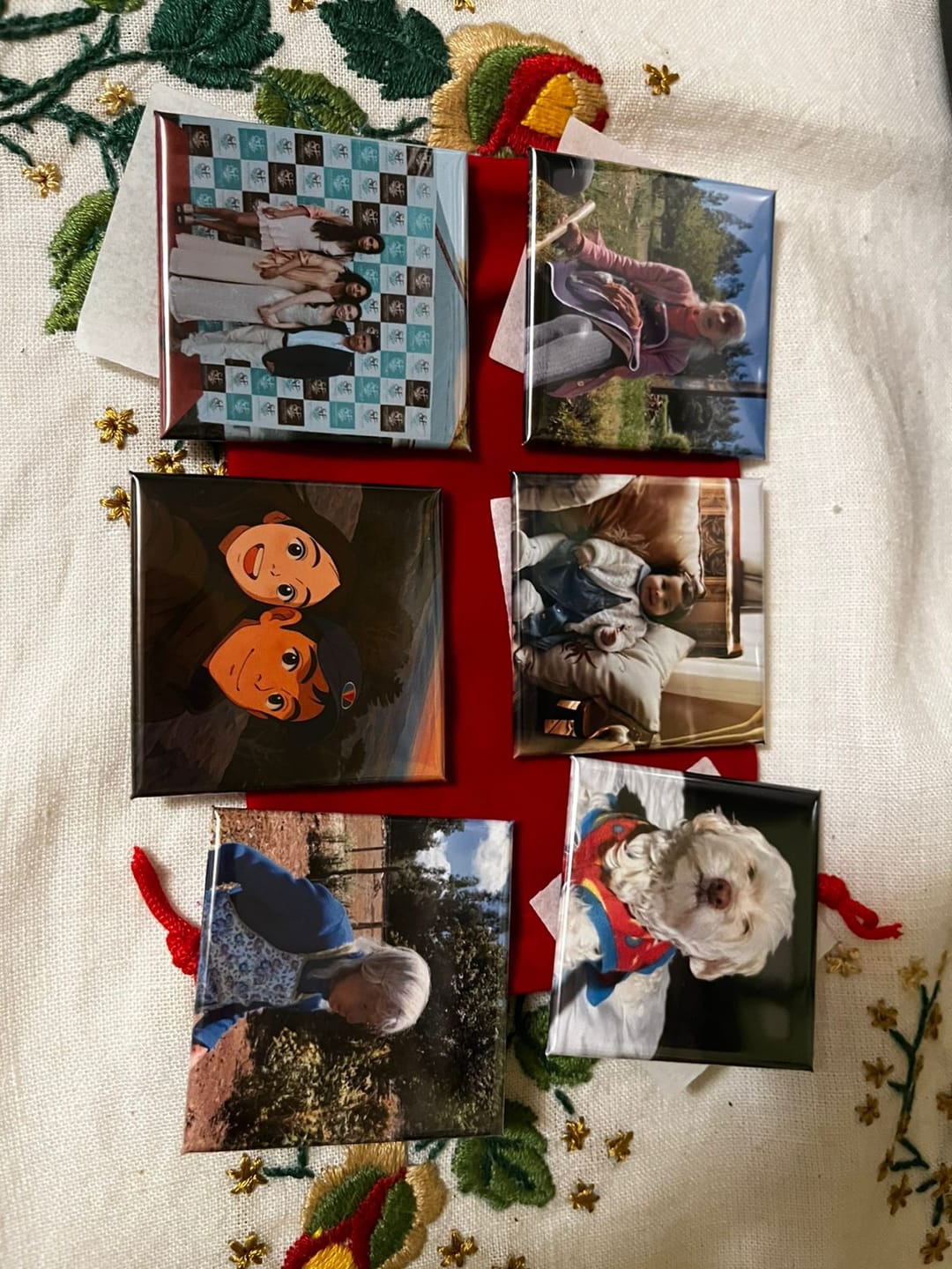 Customer photo review of Pack 6 Imanes personalizados Cuadrados