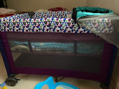 Customer photo review of Cuna Babideal Blossom II, color Morado